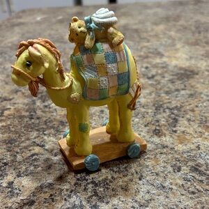 Cherished Teddies Yellow and Blue Camel Figurine